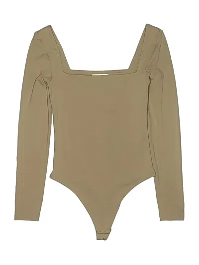 Pre-owned Babaton Bodysuit In Tan