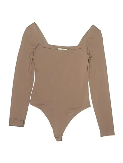 Pre-owned Babaton Bodysuit In Tan