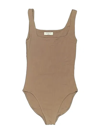 Pre-owned Babaton Bodysuit In Tan