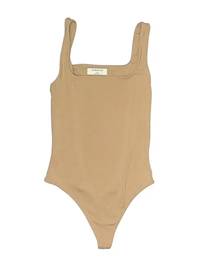 Pre-owned Babaton Bodysuit In Tan