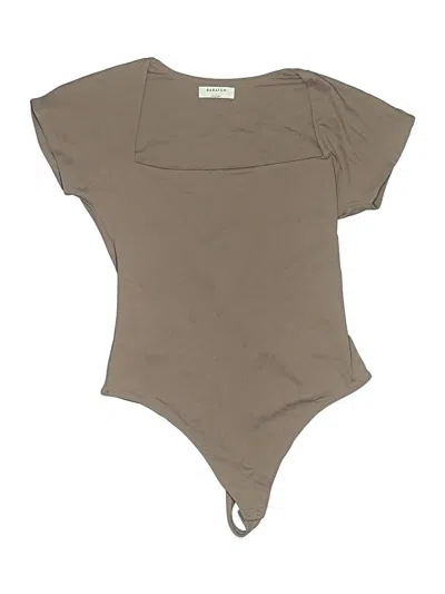 Pre-owned Babaton Bodysuit In Tan