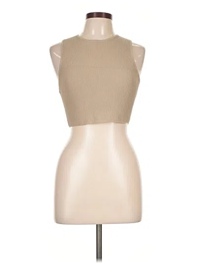 Pre-owned Babaton Bodysuit In Tan