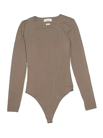 Pre-owned Babaton Bodysuit In Tan