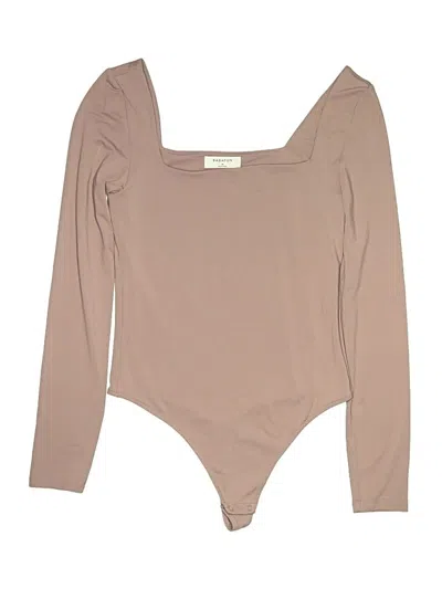 Pre-owned Babaton Bodysuit In Tan