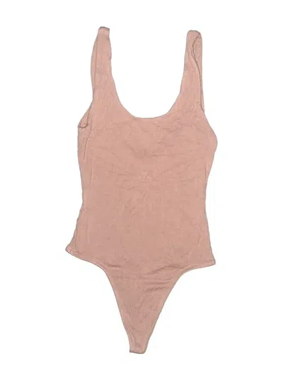 Pre-owned Babaton Bodysuit In Tan