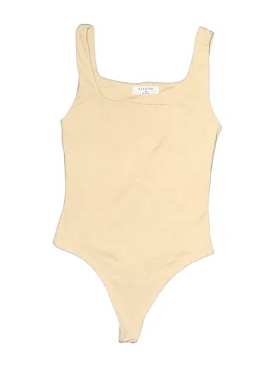 Pre-owned Babaton Bodysuit In Tan