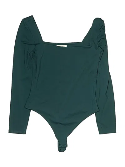 Pre-owned Babaton Bodysuit In Teal