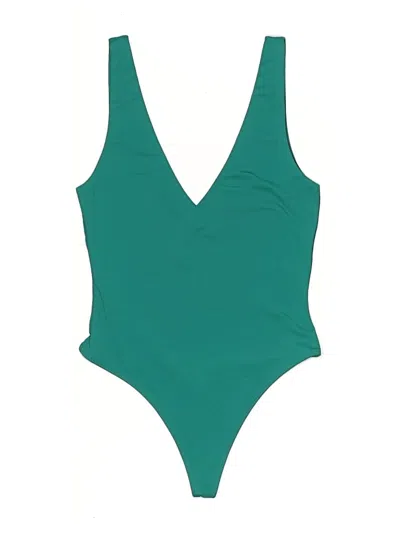 Pre-owned Babaton Bodysuit In Teal