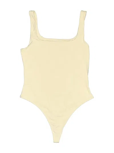 Pre-owned Babaton Bodysuit In Yellow