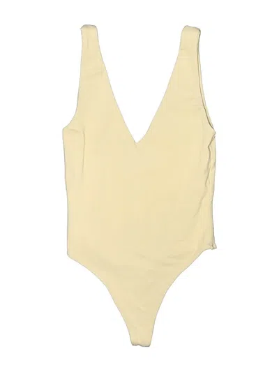 Pre-owned Babaton Bodysuit In Yellow