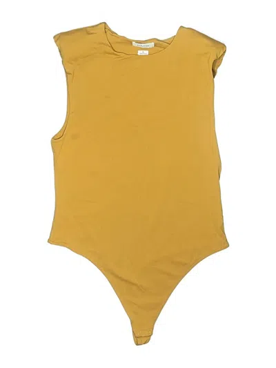Pre-owned Babaton Bodysuit In Yellow
