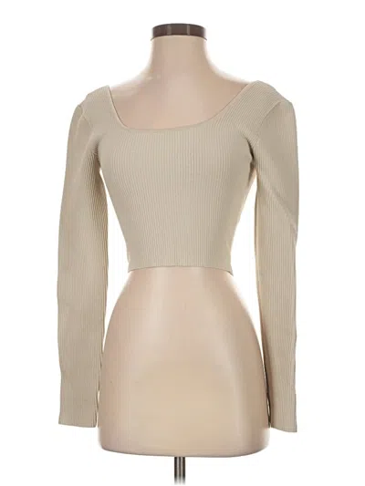 Pre-owned Babaton Cardigan Sweater In Tan