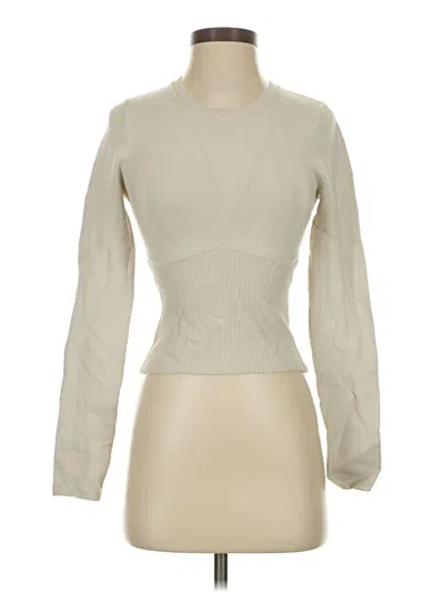 Pre-owned Babaton Cardigan Sweater In White