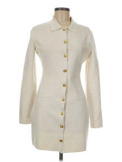 Pre-owned Babaton Cardigan Sweater In White