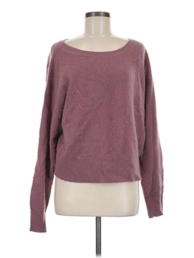 Pre-owned Babaton Cashmere Pullover Sweater In Burgundy