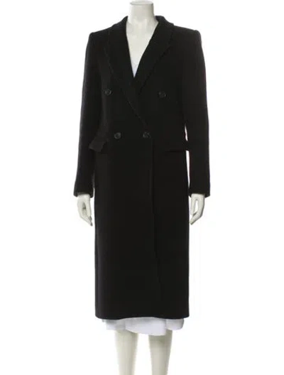 Pre-owned Babaton Cashwool Peacoat In Black