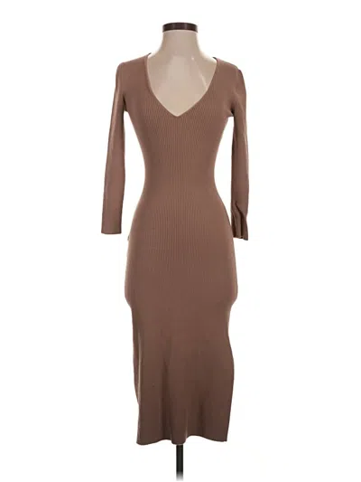 Pre-owned Babaton Casual Dress In Brown