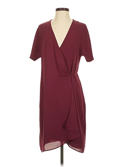 Pre-owned Babaton Casual Dress In Burgundy