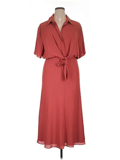 Pre-owned Babaton Casual Dress In Burgundy