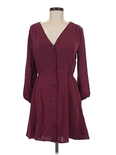 Pre-owned Babaton Casual Dress In Burgundy