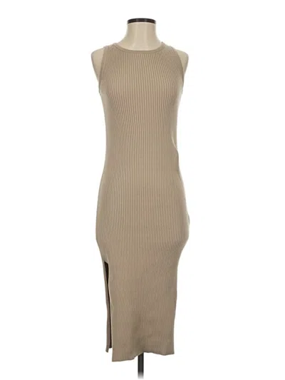 Pre-owned Babaton Casual Dress In Tan