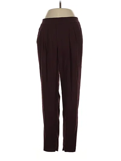 Pre-owned Babaton Casual Pants In Burgundy