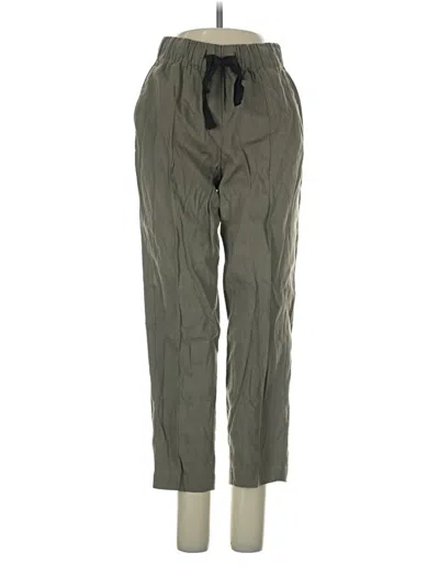 Pre-owned Babaton Casual Pants In Green