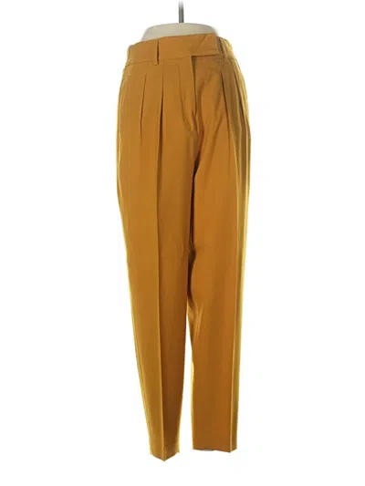 Pre-owned Babaton Casual Pants In Yellow