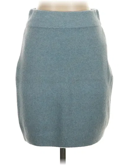 Pre-owned Babaton Casual Skirt In Blue