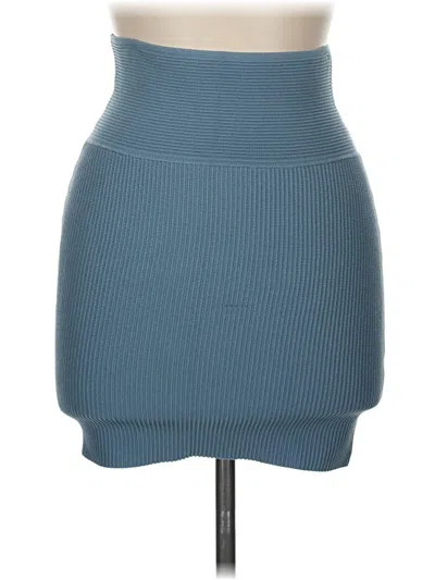 Pre-owned Babaton Casual Skirt In Blue