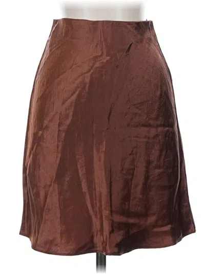Pre-owned Babaton Casual Skirt In Brown
