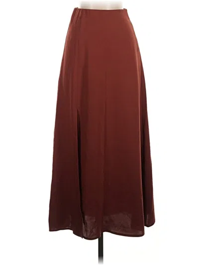 Pre-owned Babaton Casual Skirt In Burgundy