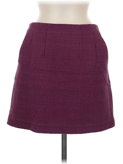 Pre-owned Babaton Casual Skirt In Burgundy