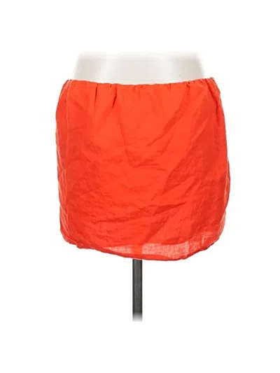 Pre-owned Babaton Casual Skirt In Orange
