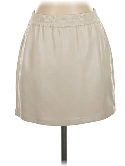 Pre-owned Babaton Casual Skirt In White