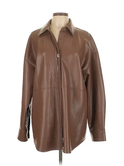 Pre-owned Babaton Coat In Brown