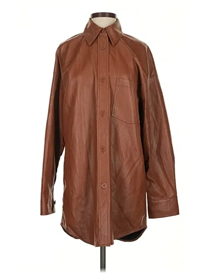 Pre-owned Babaton Coat In Brown