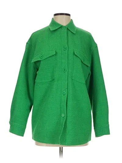 Pre-owned Babaton Coat In Green