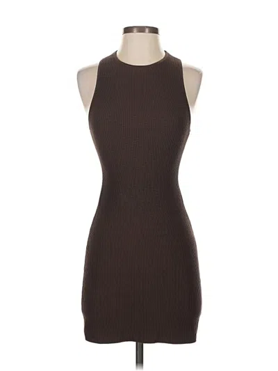 Pre-owned Babaton Cocktail Dress In Brown