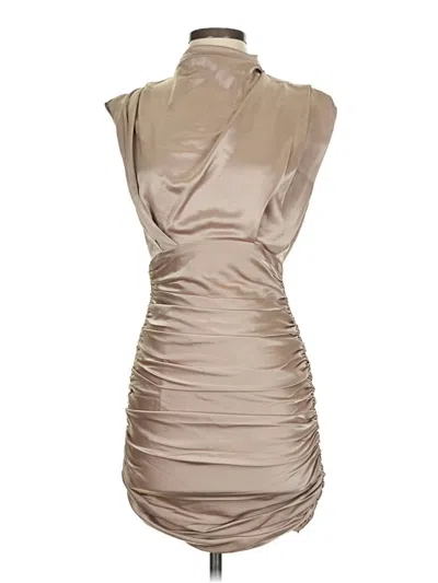 Pre-owned Babaton Cocktail Dress In Brown