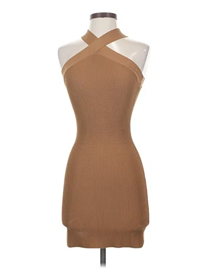 Pre-owned Babaton Cocktail Dress In Brown