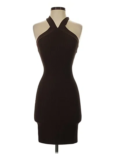 Pre-owned Babaton Cocktail Dress In Brown