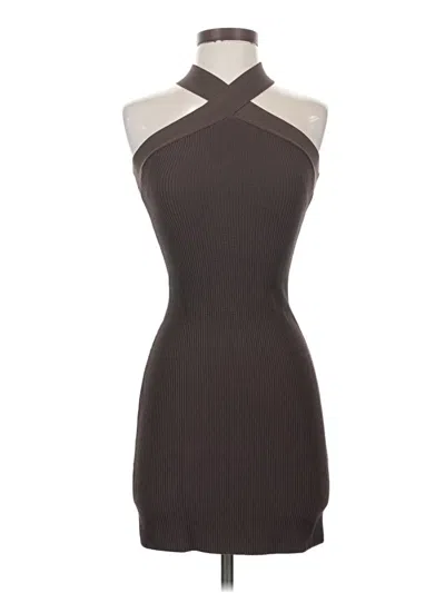 Pre-owned Babaton Cocktail Dress In Brown