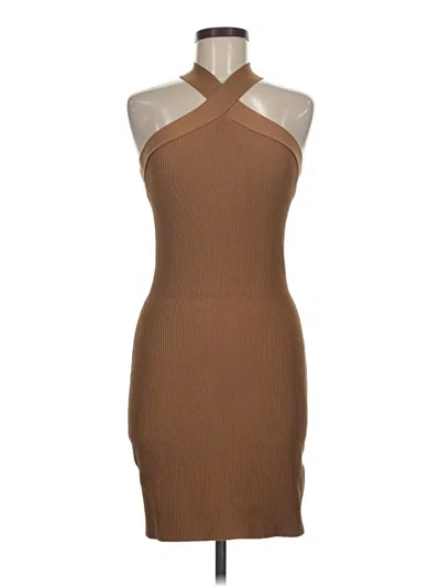 Pre-owned Babaton Cocktail Dress In Brown