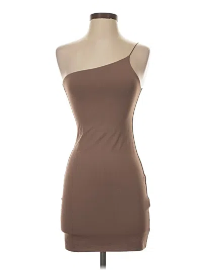 Pre-owned Babaton Cocktail Dress In Brown