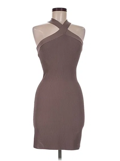 Pre-owned Babaton Cocktail Dress In Brown