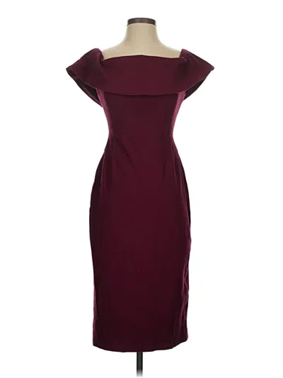Pre-owned Babaton Cocktail Dress In Burgundy
