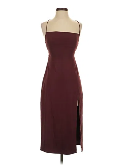 Pre-owned Babaton Cocktail Dress In Burgundy