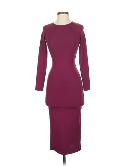 Pre-owned Babaton Cocktail Dress In Burgundy