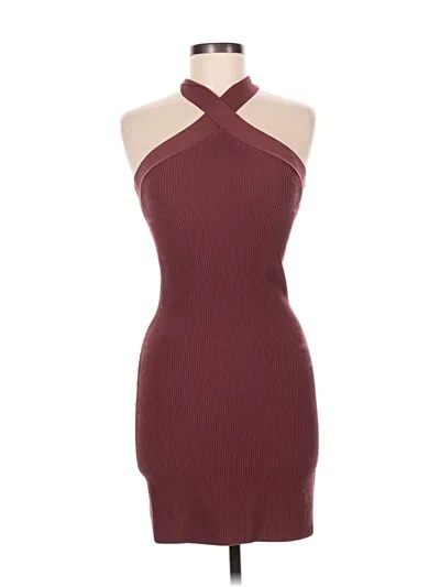 Pre-owned Babaton Cocktail Dress In Burgundy